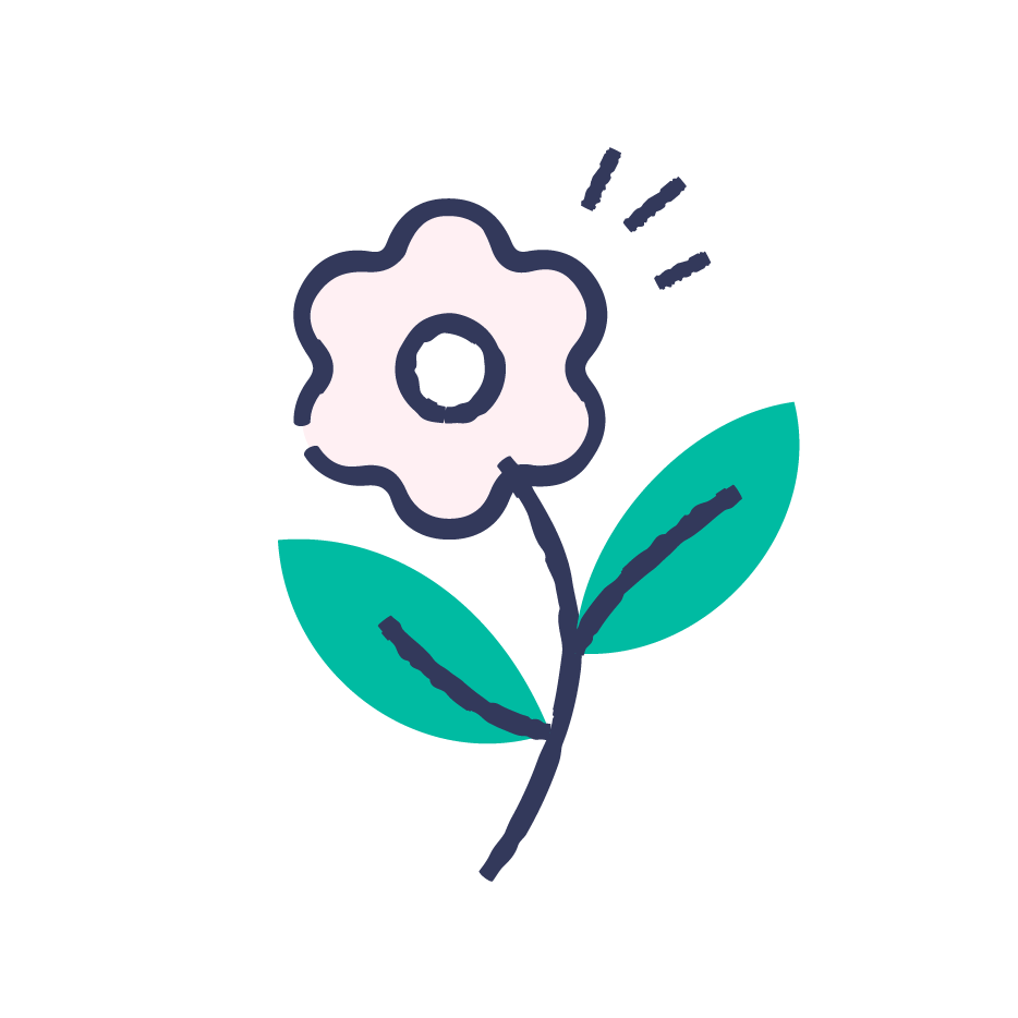 Illustration pictogramme fleur réalisée par Julie Goudier, graphiste à Nantes