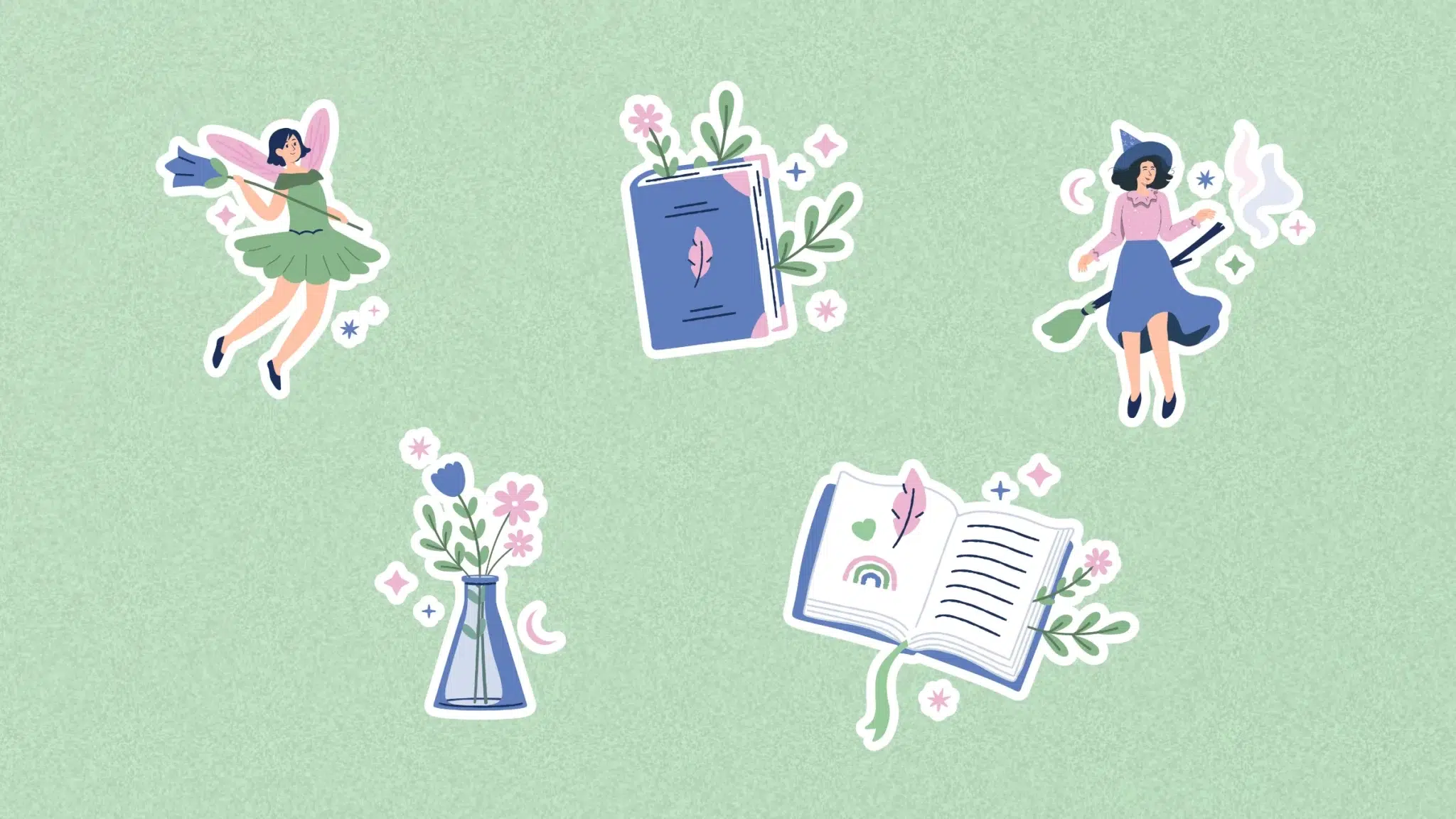 Illustrations stickers créées par Julie Goudier pour l'identité visuelle de Qatsi de l'entreprise Qatsi Biographie