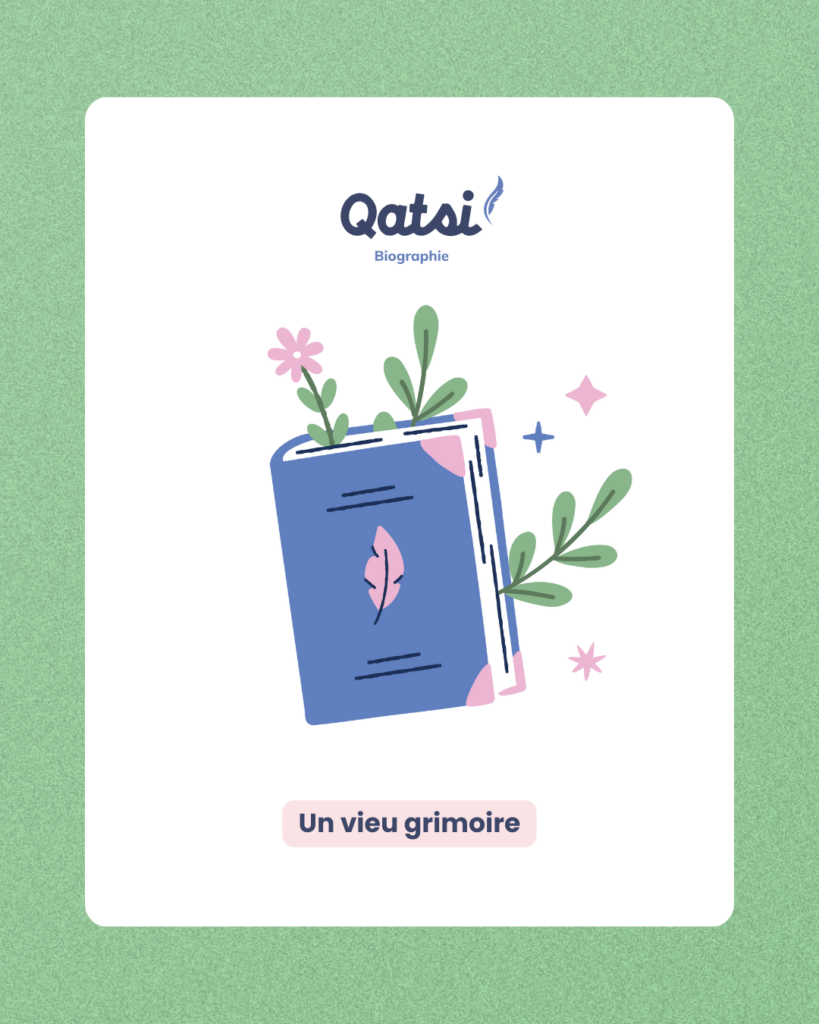 Illustration livre créée par Julie Goudier pour l'identité visuelle de Qatsi de l'entreprise Qatsi Rédaction web