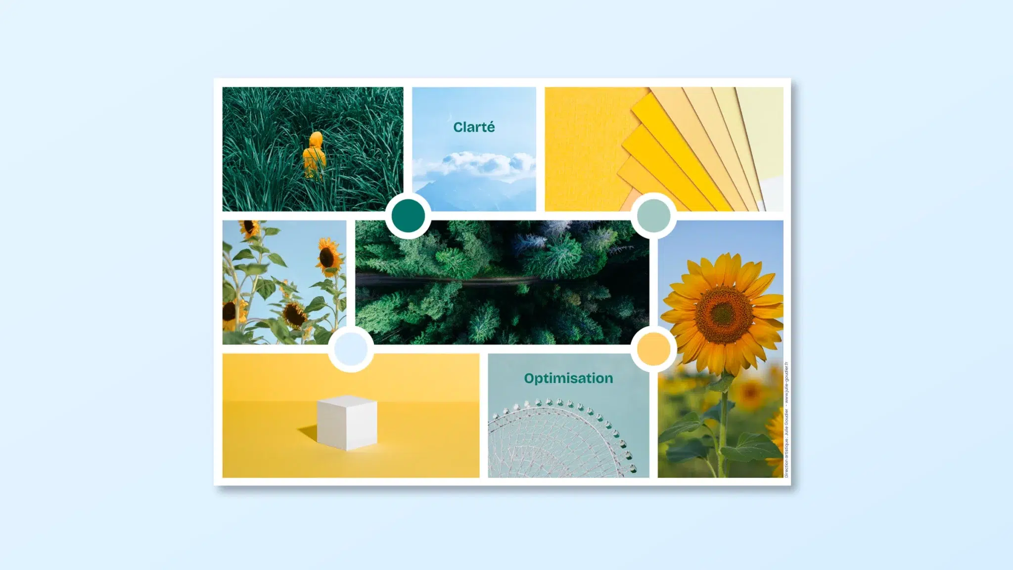 Moodboard créé par Julie Goudier pour Adèle Feyssat de Galini Online
