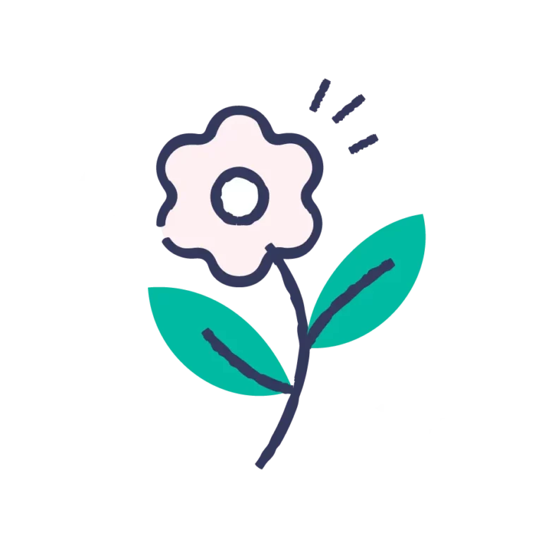 Illustration pictogramme fleur réalisée par Julie Goudier, graphiste à Nantes